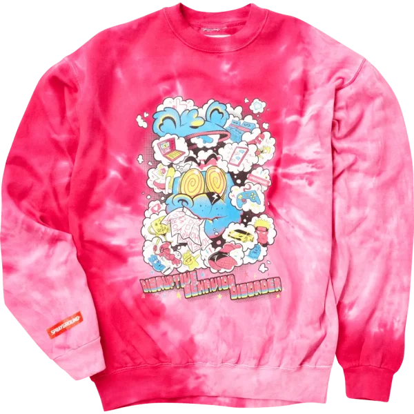 DISRUPTIVE BEHAVIOR DISORDER CREW PINK TIE DYE