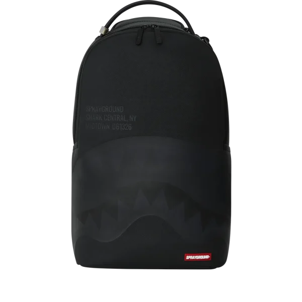SHARK CENTRAL (BLK ON BLK) BACKPACK (DLXV)