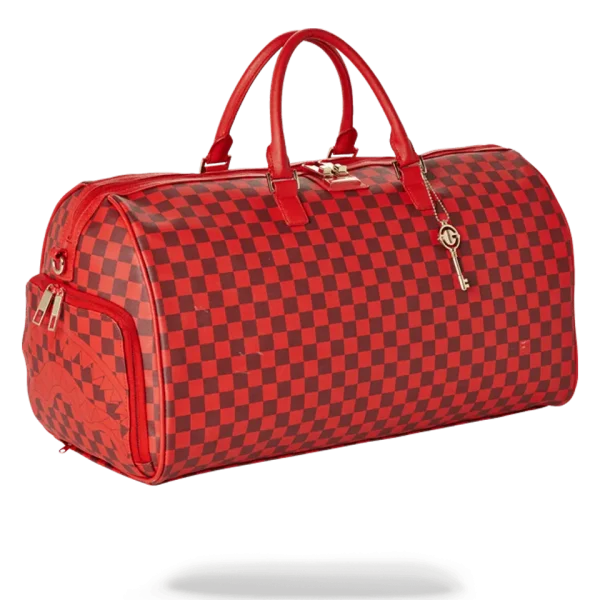 SHARKS IN PARIS DUFFLE (RED CHECKERED EDITION)