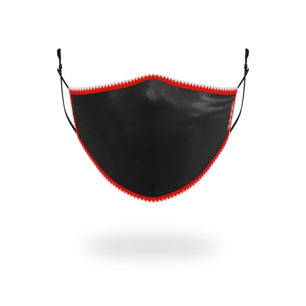 ADULT VERTICAL SHARK (BLACK) FORM-FITTING FACE MASK