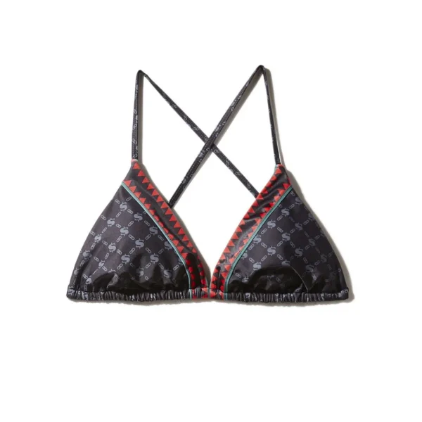 MIDNIGHT MONEY PATTERN BIKINI TOP