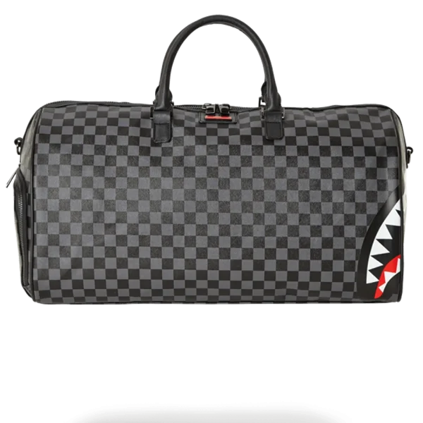 SHARKS IN PARIS (BLACK CHECKERED EDITION) DUFFLE